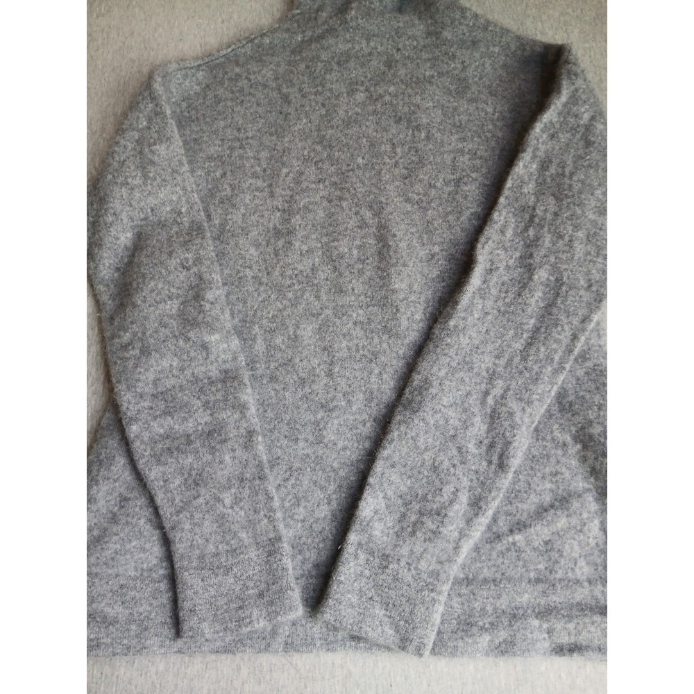 Made For Italic Sweater Medium Hoodie 100 Cashmere Italian Lagenlook Grey Luxe - Picture 12 of 12